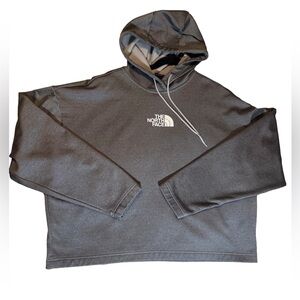 EUC North Face Cropped Heather Gray Women's Hoodie